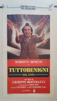 locandina TUTTOBENIGNI DAL VIVO ROBERTO BENIGNI GIUSEPPE BERTOLUCCI CECCHI GORI