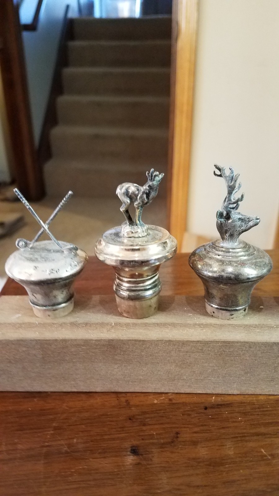 6 VINTAGE FIGURAL BOTTLE STOPPERS