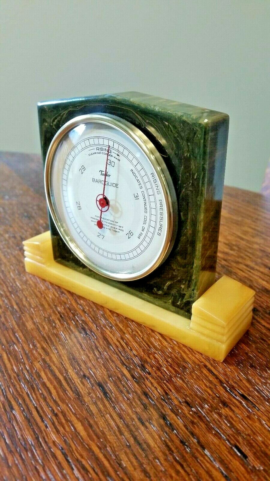 Vintage Art Deco Taylor Baroguide Barometer set in Catalin/Bakelite
