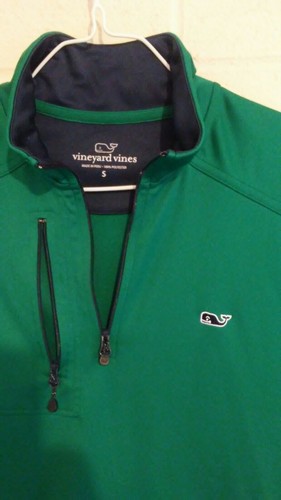 Green VINEYARD VINES Performance Golf Vest Sleeveless Whale Logo Men's small