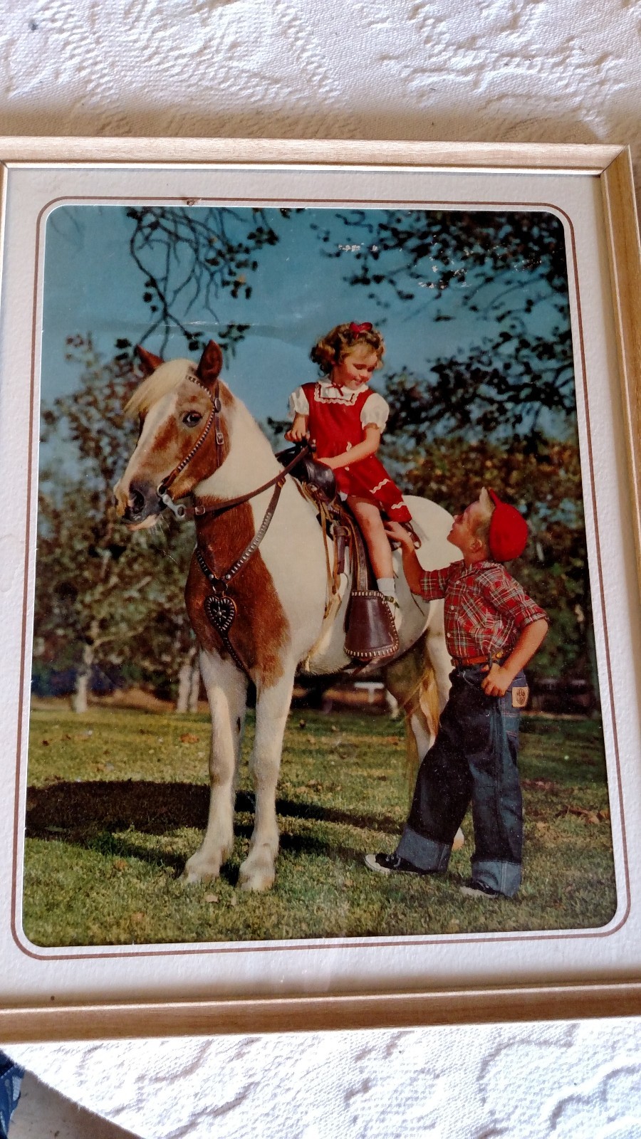 Vtg2Large old Picture Photo Frame 11X14Blonde Metal/glass Mid-Century Wall decor