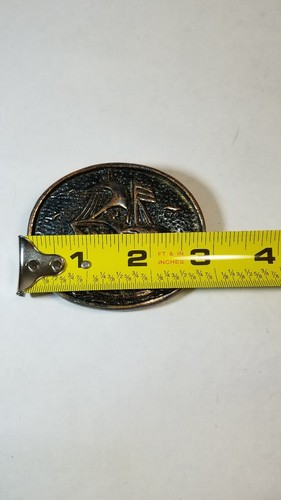 Vintage Old Sailing Ship Boat Solid Brass Belt Buckle Ocean Water Oval Nautical