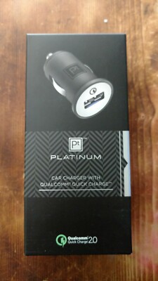 Platinum Quick fast Charge Car Charger Black Qualcomm QC 2.0