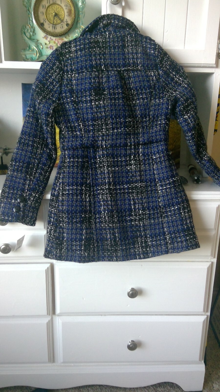 Jessica Simpson Blue Plaid Children Winter/Fall Coat Size 8