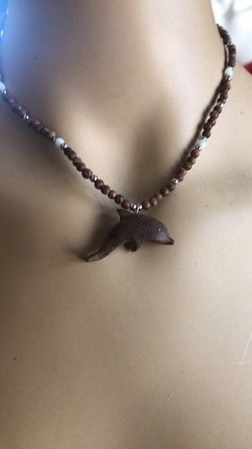 Dolphin ?? Wooden Necklace