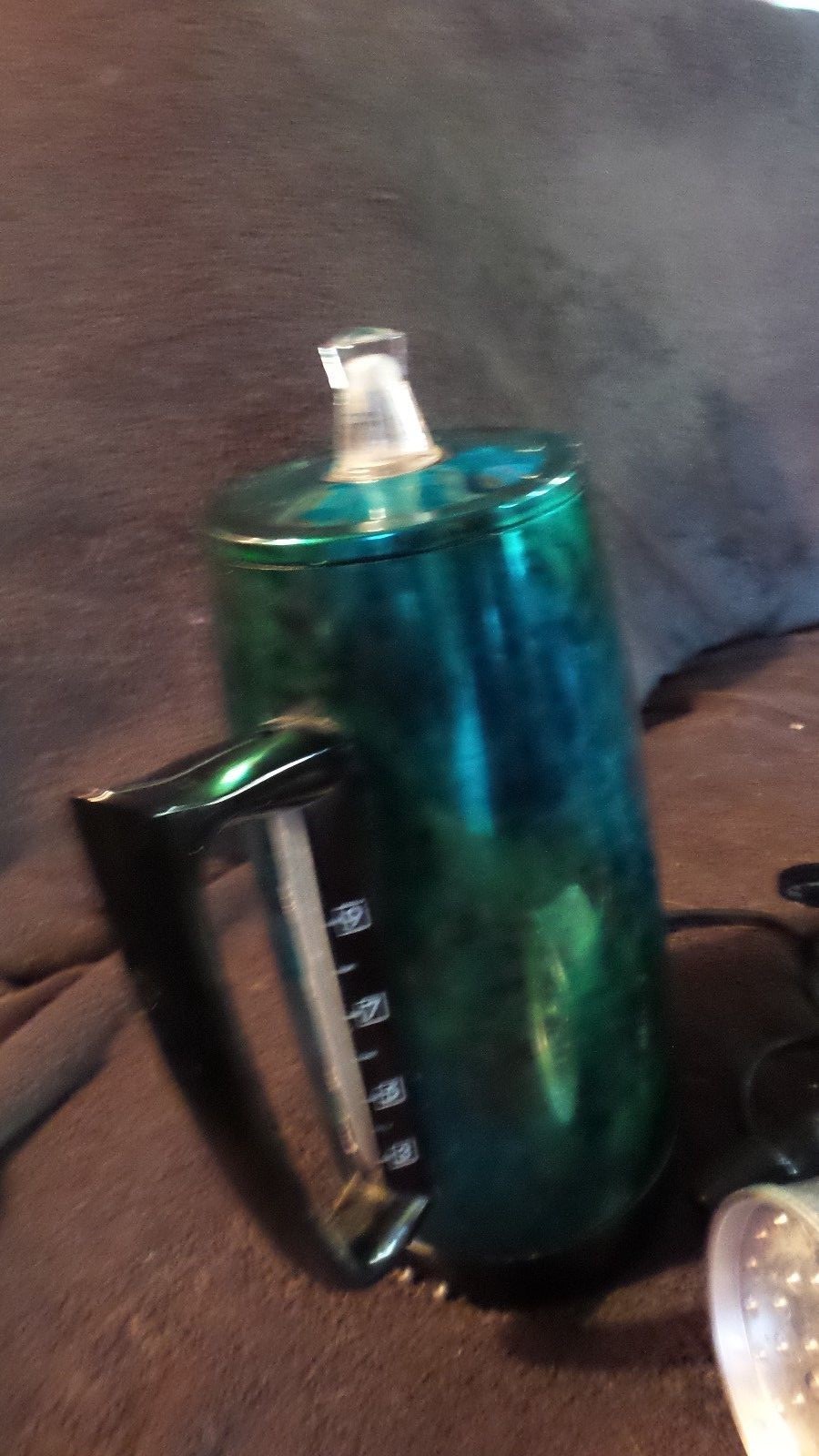 Vintage RARE General Electric 12 Cup Automatic Coffee Perco Pot Iridescent Blue