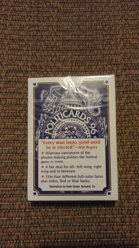 Vintage 1996 '96 Politicards 54 Playing Cards Bill Hillary Clinton Newt Sealed!