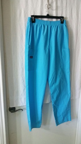 CHEROKEE WORKWEAR MEDIUM TURQUOISE SCRUB PANTS EUC LN