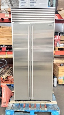 SUB-ZERO RECONDITIONED 36'' PERFECT STAINLESS DOORS with TUBULAR HANDLES