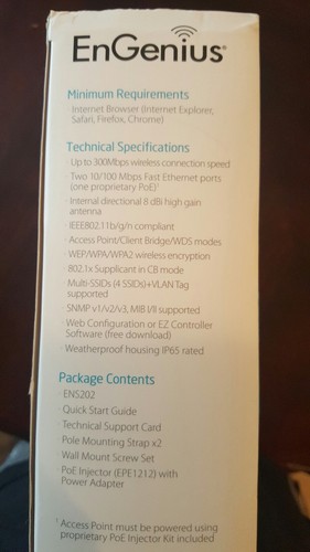 ENGENIUS ENS202 LONG RANGE WIRELESS OUTDOOR ACCESS POINT/CB