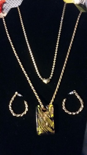 Fashion Women Gold-tone Jewelry Sets Necklace Earring Set