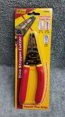 Curved Handle Wire Stripper & Cutter 10-20 AWG,  by IVY Classic 18500