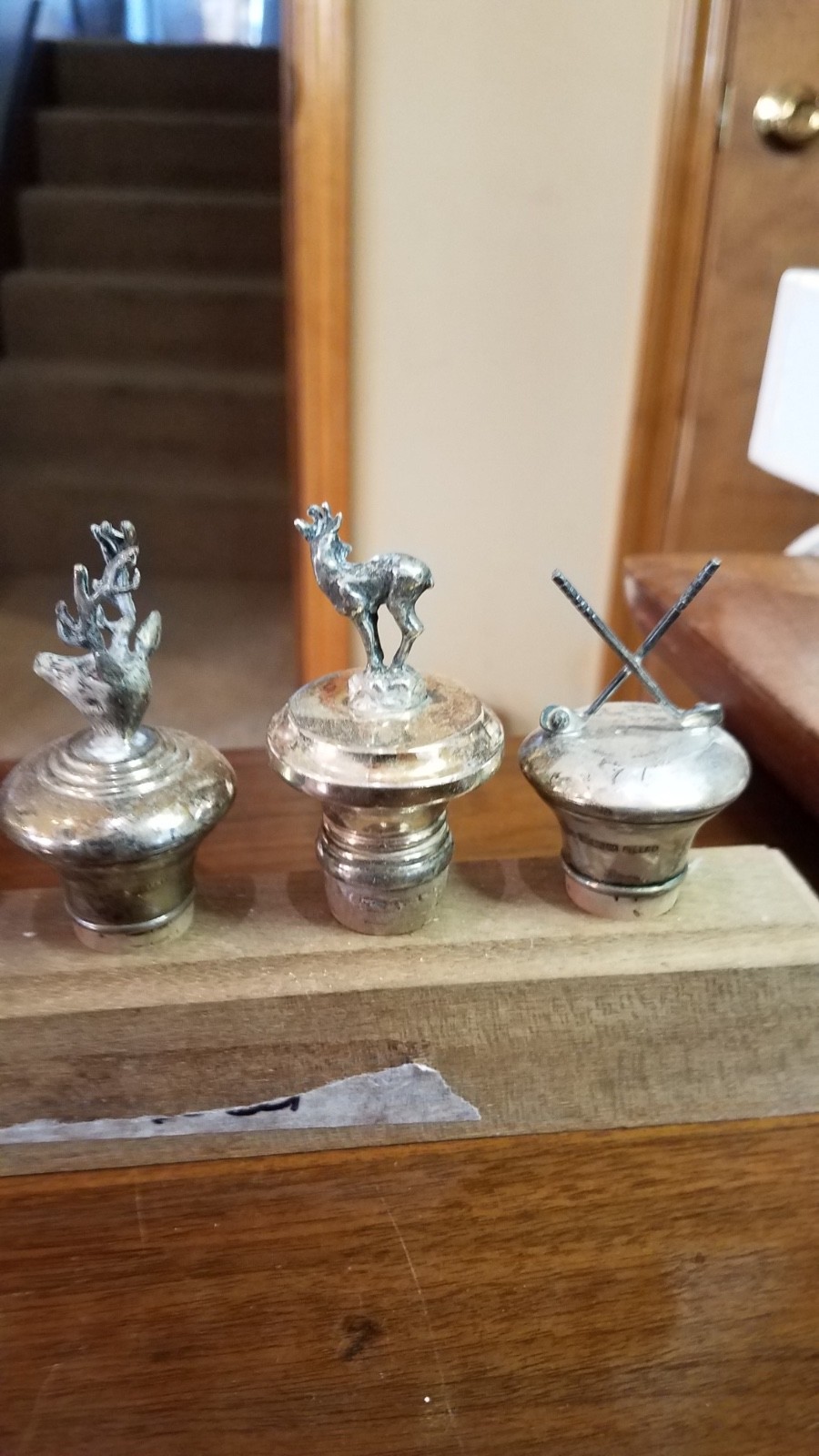 6 VINTAGE FIGURAL BOTTLE STOPPERS
