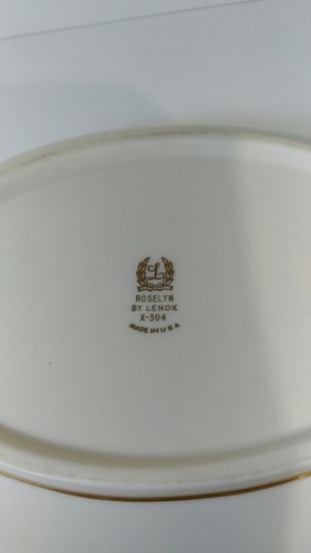 Vintage Lenox Oval Serving Bowl Roselyn Fine China 9 1/2