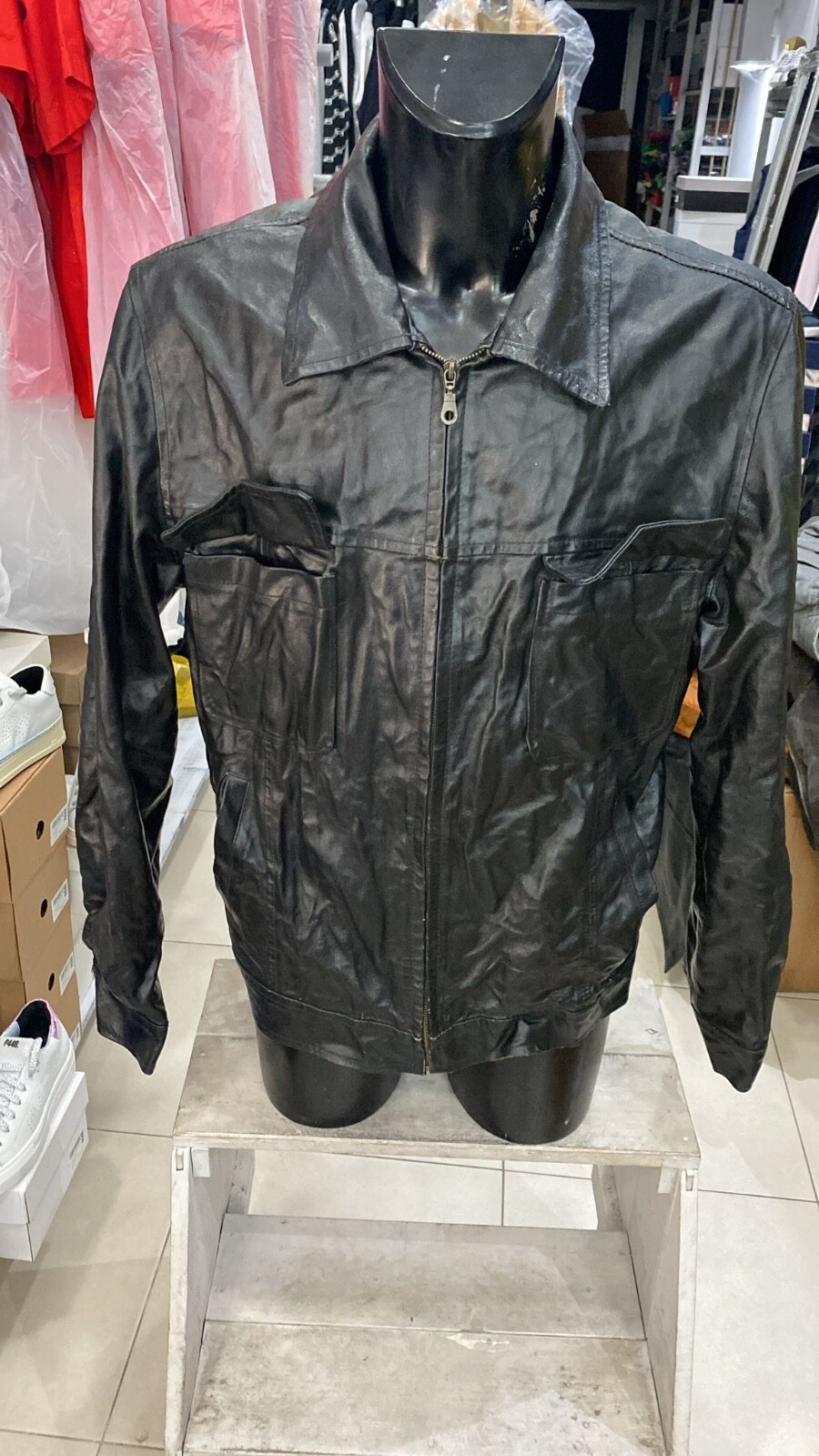 ジャケット・アウター A LEATHER TRUCKER JACKET SIZE56 OVY Men's Leather Trucker Jackets | Leather Trucker Jacket | TLC