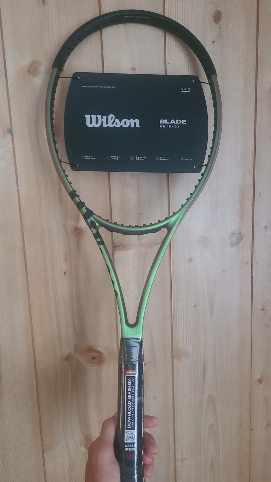 Wilson Blade V8 98 18x20 (4 1/4”) Tennis Racquet plus two Wilson Blade V8 98 18x20 (4 1/4”) Tennis Racquet plus two