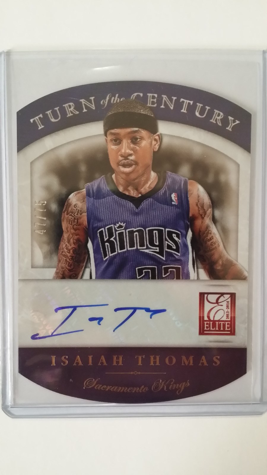 2013-14 Panini Turn of the Century Isaiah Thomas 47/75  Auto #91 Basketball Card