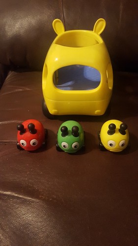 2010 Disney Mattel Jungle Junction Hippo Bus w/ 3 Beetle Bugs Fisher Price FRSH