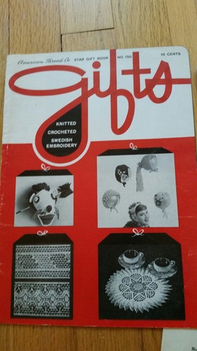 Vintage American Thread Co Star Book 83 150 133 Knitted Crochet Heart hat Stole