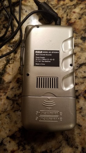 RCA RP3538-B Auto Voice Handheld Micro Cassette Voice Recorder - Fully Tested