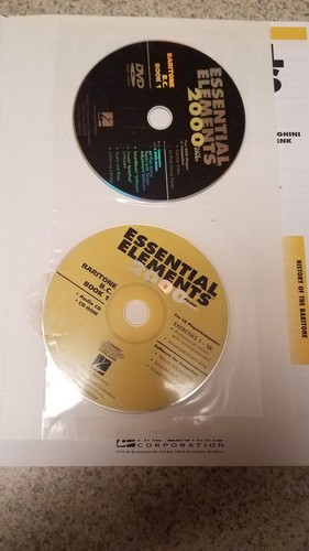 Essential Elements 2000 with CD & DVD  BARITONE HORN BASS CLEF Book 1