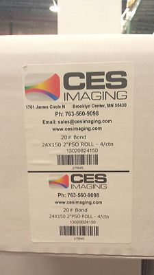 4 Rolls 24''x150' 20lb Bond Canon 2'' core IPF Plotter Paper 92 Bright White
