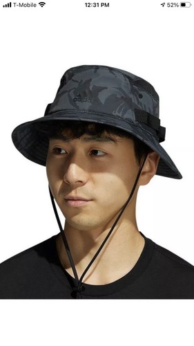ハット ADIDAS Polyurethane Trefoil Outline Bucket Hat 4FT1820 NEW adidas Trefoil Outline Bucket Hat Polyurethane Black