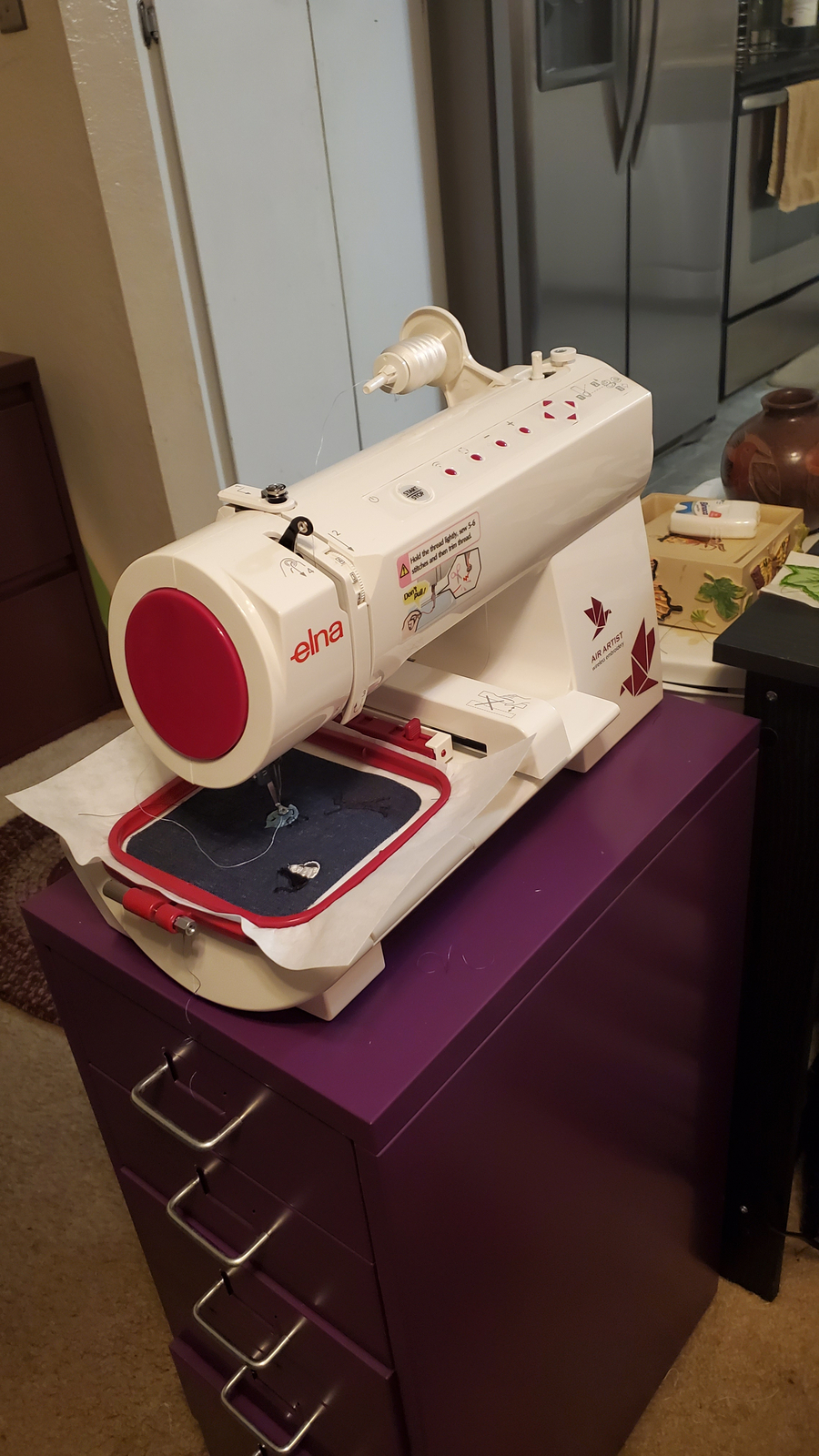 Elna Air Artist WiFi Enabled Wireless Embroidery Machine + 260 Built
