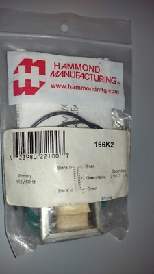 Hammond Manufacturing 166K2 PRI 115V SEC 2.5VCT 1.5A 3AH ED JS1069 Canada NEW