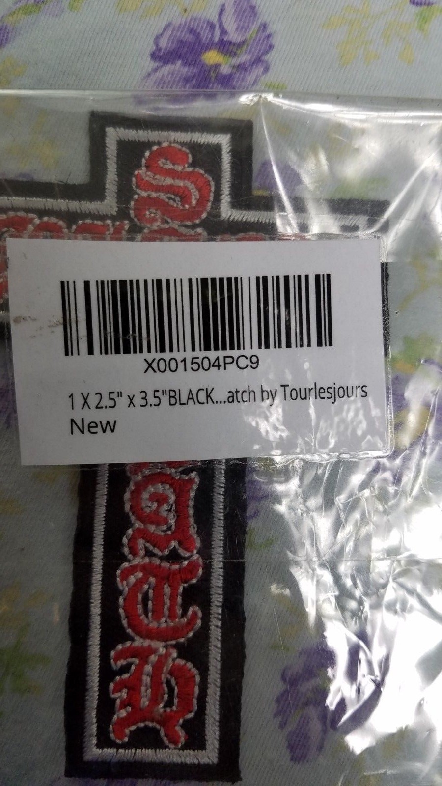 Black Sabbath Cross Embroidery Patch