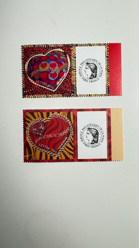 Timbre France Personnalisé 3861a & 3862a** Coeur De Scherrer Gb Logo CéRes Neuf*