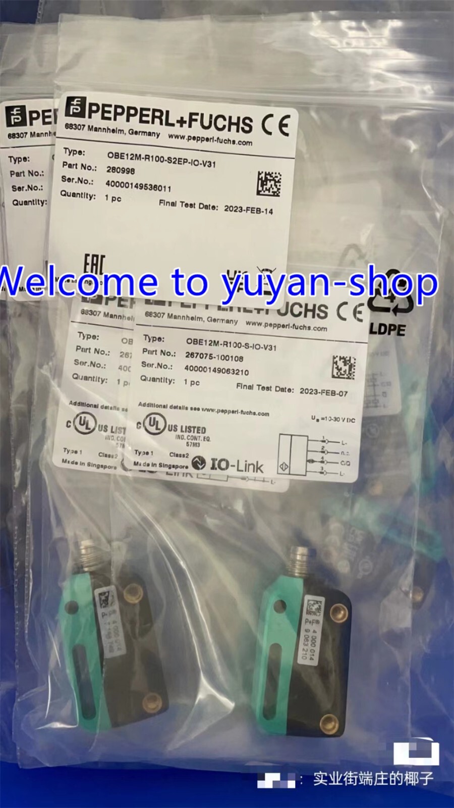 1PCS Original Pepperl+Fuchs OBE12M-R100-S-IO-V31 Sensor