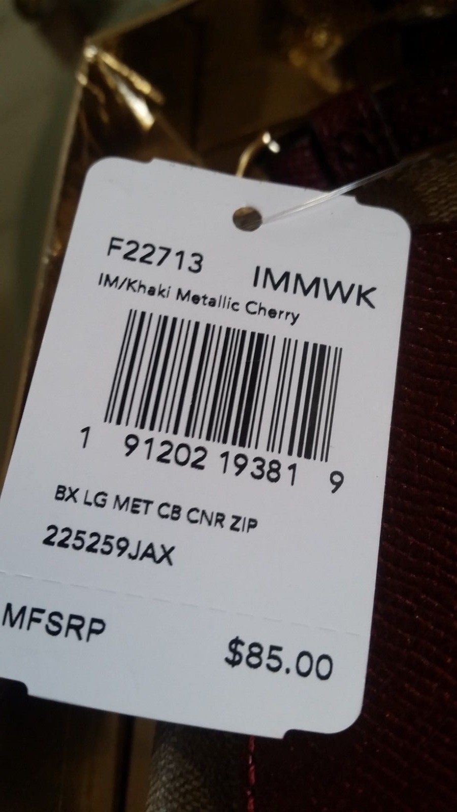 NWT COACH Metallic corner zipper wristlet wallet MSRP $85.00