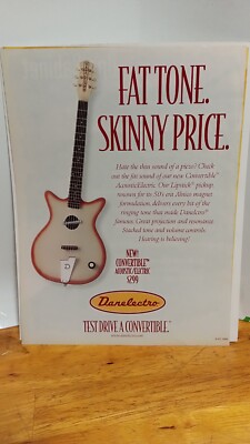 DANELECTRO CONVERTIBLE GUITARS 1999 GUITAR - PRINT AD - 11 X 8.5  m