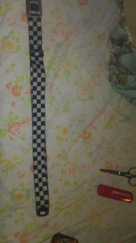 Ford Seat Belt Accessory Black White Check vintage Retired email for photos