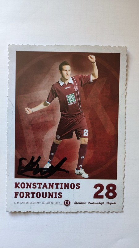 Konstantinos Fortounis, Griechenland, 1.Fc Kaiserslautern, Original Autogramm