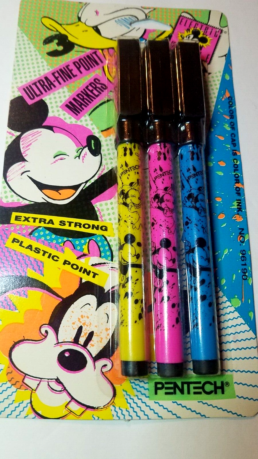 Vintage Pentech Disney Electric Mouse Ultra Fine Point Markers New In Package
