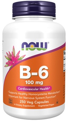 Now Foods B-6 100 мг 100 капсул