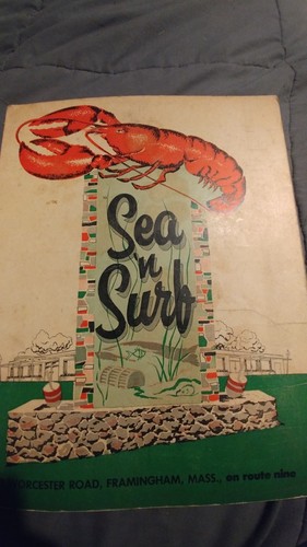 Vintage Sea And Surf Menu Framingham Massachusetts Boston Seafood Restaurant