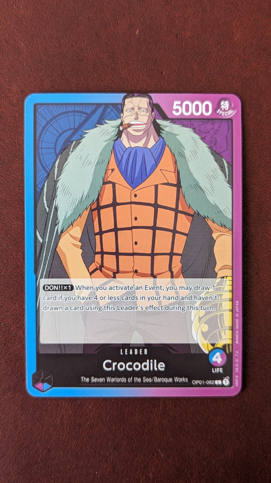 One Piece English TCG Crocodile OP01-062 Leader | eBay