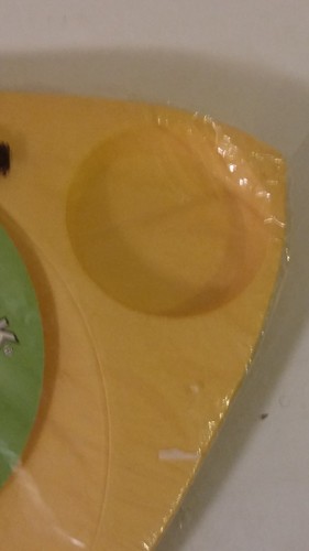 Vintage SET OF 4 YELLOW WILPAK PLASTIC PAPER PLATE CUP HOLDER NIP 1970