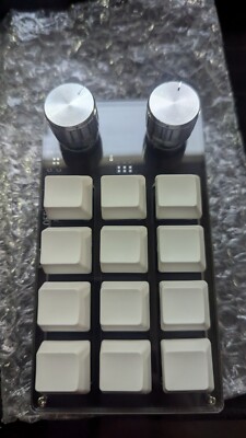 12 Key Macro Pad With Knob Green Axis Macro Mechanical Keyboard
