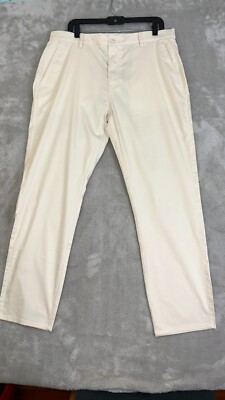 FJ Footjoy Evolve Ivory Golf Pants Mens 36x30 Performance Stretch Waistband
