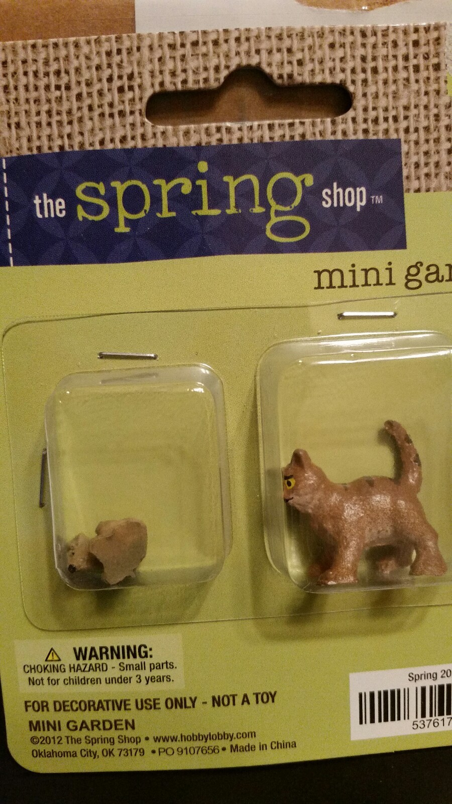 My Fairy Gardens Miniature Dollhouse  Cat And Mouse NEW IN PKG Resin
