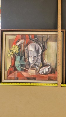 Art Deco Painting by artist Frank Wight and Fernand Leger studied  together. 