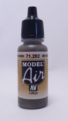 Vallejo Model Air Paint: 17ml  71282 6K Russian Brown