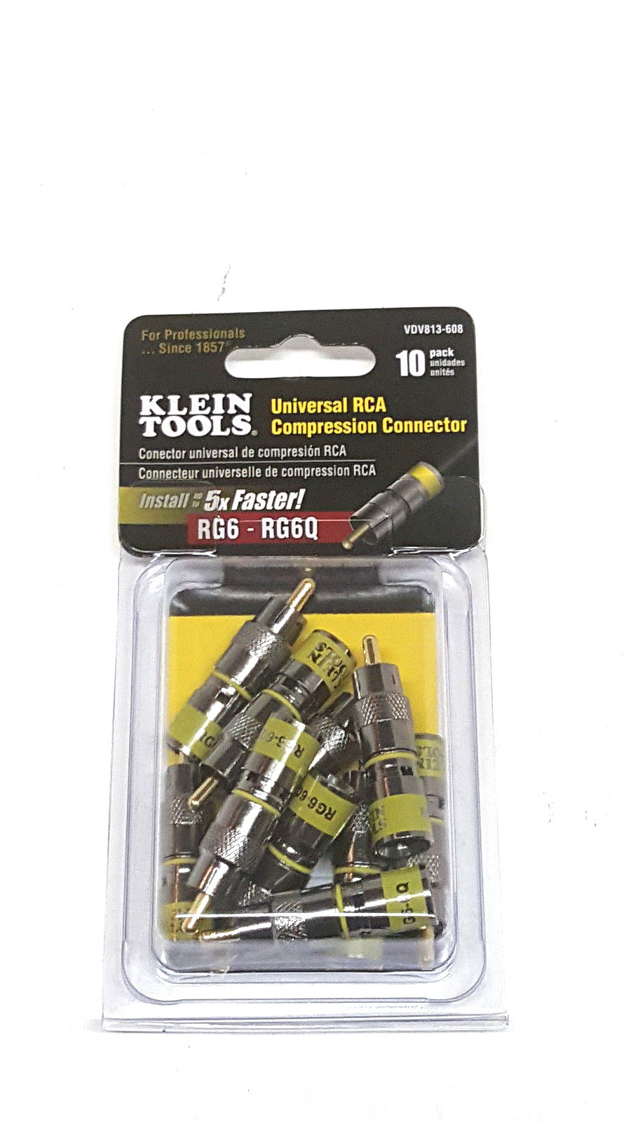 Klein Tools VDV813-608 Universal RCA Compression Connector Klein Tools VDV813-608 Universal RCA Compression Connector