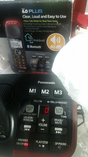 Panasonic KX-TGM430B Link2Cell Bluetooth Amplified Cordless Phone w/Answering