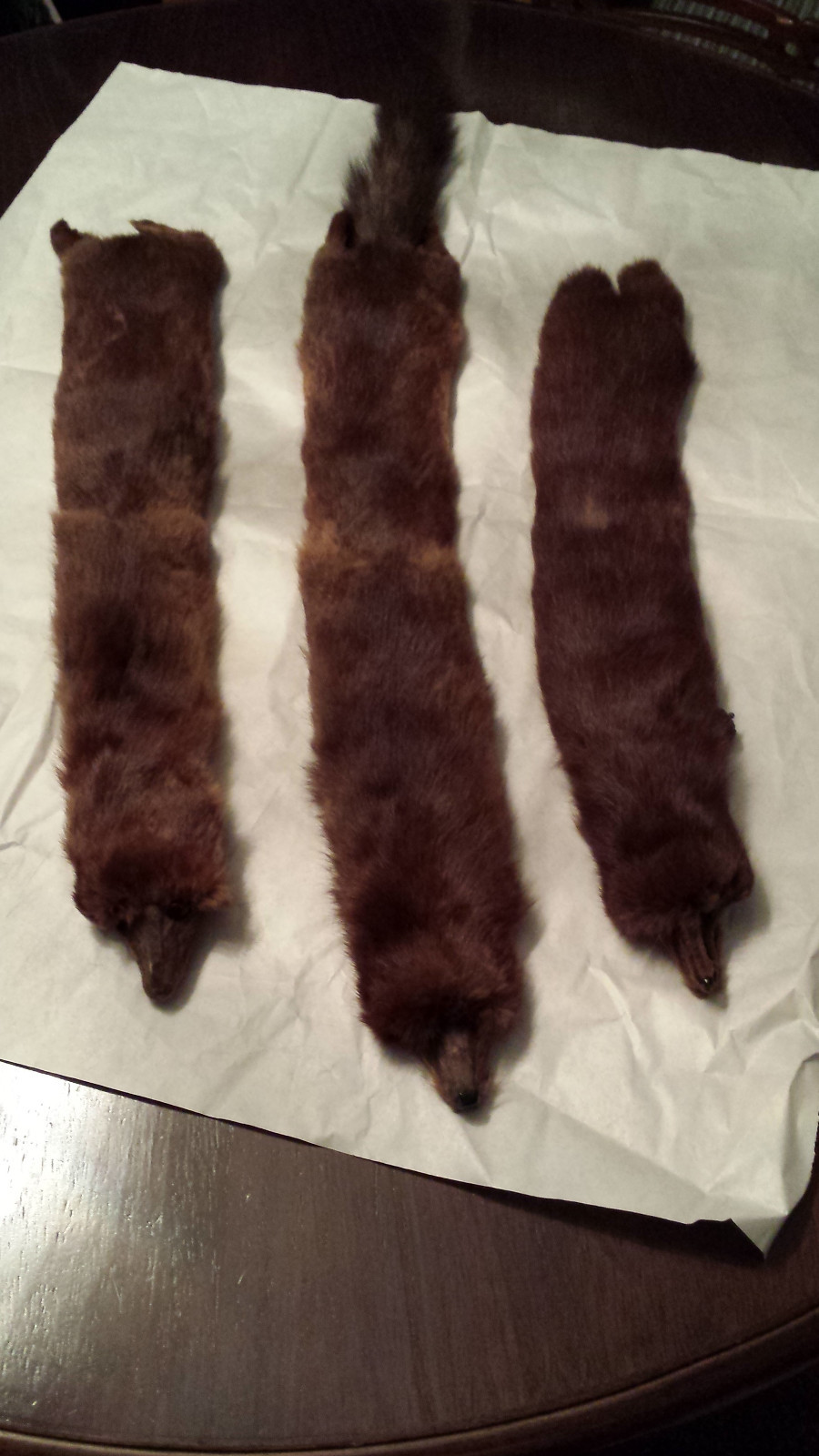 Vintage Genuine Fox Fur Collar Shawl 3 Pelts