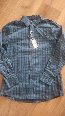 NWT Mens $120 SOUTHERN TIDE ''DEENE'' Plaid LS Button-Down Shirt Stretch Fit - M